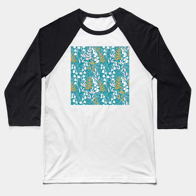 Lily of The Valley Pattern - Joy Baseball T-Shirt by monitdesign